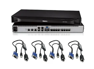 DELL PowerEdge 1082DS 0TM7GY 8 Port KVM Switch TESTED + 4 X 0UF366 USB Modules • $166.65