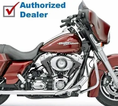$549.95 • Buy Bassani Chrome True Duals Crossover Exhaust Headers Pipes 95-08 Harley Touring