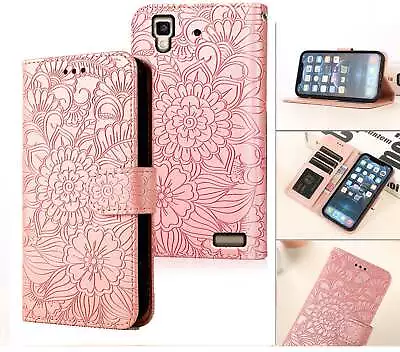 Oppo R7 Embossed Pu Leather Wallet Case Floral • $7.50