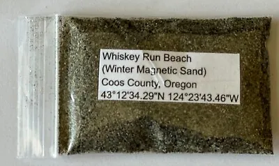 Oregon Whiskey Run Beach Winter Magnetic Sand Sample • $1.95