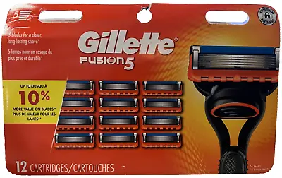 Gillette Fusion 5 Razor Blade Refills New Packs Of 12 Cartridges Factory Sealed • $29.90