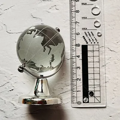 Tabletop Mini Globe Glass Used Photography Accessories Interior • $38.99