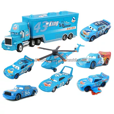 Disney Pixar Cars Lot Dinoco Series King Lightning McQueen 1:55 Diecast Toy Cars • $5.99