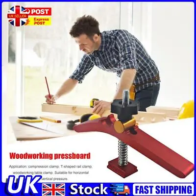 T-Track Hold Down Clamp Aluminum Alloy T Slot Clamp Woodworking Tool (Red) UK • £10.69