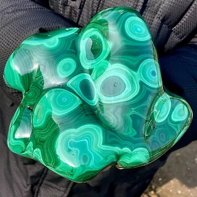7.9LB Natural Glossy Malachite Transparent Cluster Rough Mineral Sample • $0.99