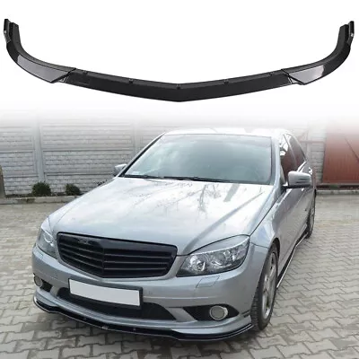 For 2012-2014 Mercedes C-Class Sport W204 Front Bumper Spoiler Lip Carbon Fiber • $56.41