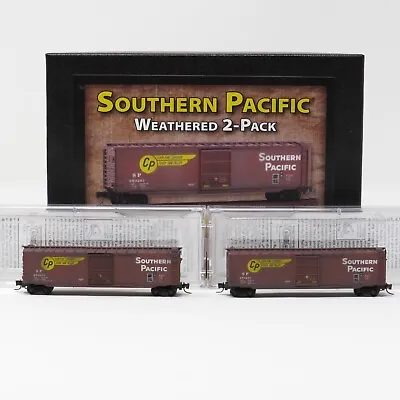 Micro-Trains 99405280 Southern Pacific Weathered Boxcar Set Z Scale Freight Car • $47.96