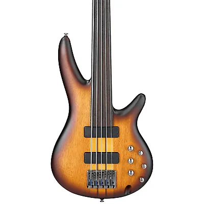 Ibanez Bass Workshop SRF705 5-String Fretless Bass Guitar Brown Burst Flat • $1049.99
