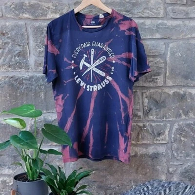 £10.13 • Buy Custom Acid Wash, Tie Dye Levi's Tee Large