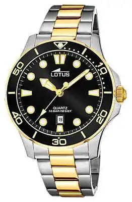 Lotus Men's Two-Tone Stainless Steel Bracelet | Black Dial L18760/2 Watch - 34% • £85