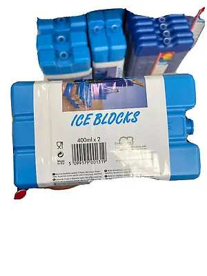 2 X 400ml Large Thick Connabride Ice Blocks Summer Coolbox Ice Cold • £4.99