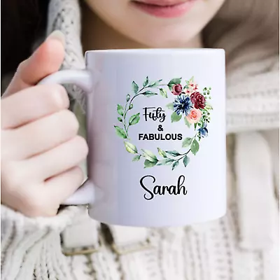 Personalised 18th 30th 40th 50th 60th 70th 80th & Fabulous Birthday Mug • £5.99