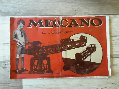 Meccano 1948 Instructions For Accessory Outfit Number 4a #48.4a With Wear • £1.50