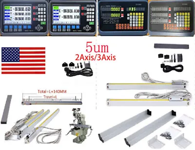 Linear Scale Digital Readout 2/3 Axis DRO Display Kit For Bridgeport Mill Lathe • $249.99