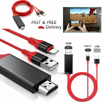 USB Type C To HDMI HDTV TV Cable Adapter For Samsung S8 S9 S10 Note20 S21 22 S23 • $12.79