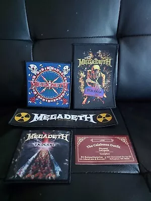 Megadeth (x4) Patches:Peace Sells-Capitol Punishment-Rust In Peace Banner-NWOT's • $16.99