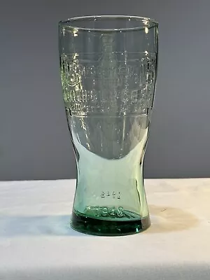 McDonald's Famous 15 Cent Hamburger Green Tint Drinking Glass Retro Series 1948 • $8.25