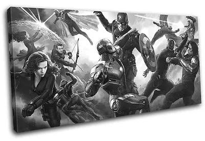 Iron Man Captain America Movie Greats SINGLE CANVAS WALL ART Picture Print • £23.99