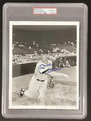 Mickey Mantle Signed Photo 8x10 Baseball Autograph Unique Pic PSA/DNA Gem 10 • $1199.99