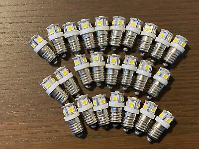 25 New Warm White Screw Base LED Lamp Light Bulbs 6v 6.3v 8v Replace #40 #46 E10 • $30