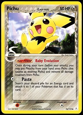 Pichu EX Holon Phantoms 76/110 Regular Common Pokemon Trading Card • $3.49