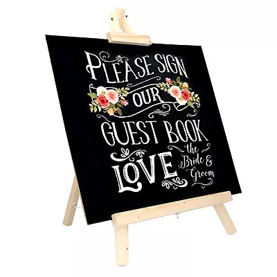 BLANK Chalkboard Blackboard On Easel Wedding Party Cafe Sign Chalk Message Board • $24.90