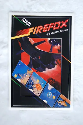 Firefox Video Game Promotional Poster Atari 2600 1980s • $4