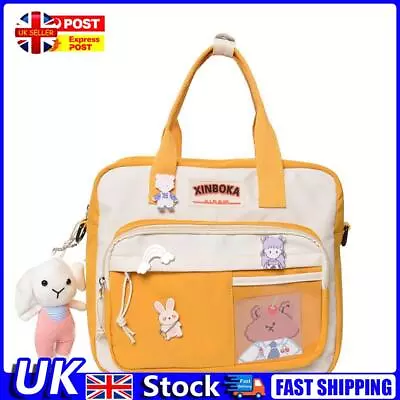 Kawaii Shoulder Backpack Japanese Student Schoolbag Crossbody Bag (Yellow) UK • £8.19