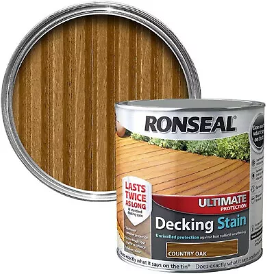 Ronseal Ultimate Decking Stain 2.5l VARIOUS COLOURS!! • £19.96