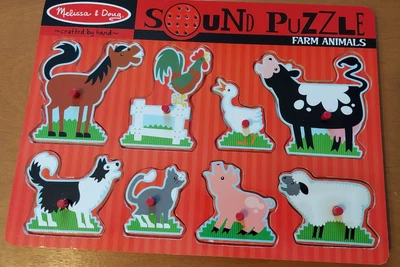 $5 • Buy Melissa & Doug Farm Animals Sound Puzzle Wooden Peg Puzzle With Sound Effects