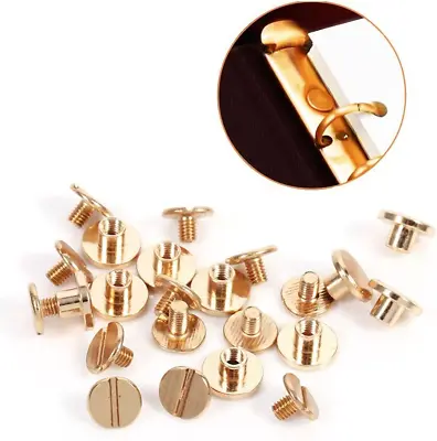 £6.62 • Buy Chicago Screws For Leather, 10 Sets Solid Brass Nail Rivets Stud Screw Nail Scre