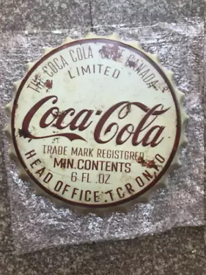 Wall Art/sign Coca Cola Retro/Vintage Tin Metal 30cm Bottle Top Bar Pub Handmade • £5.99