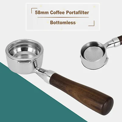 58mm Coffee Bottomless Portafilter For Gaggia Espresso Filter W/Basket 2 Ears • £30.07