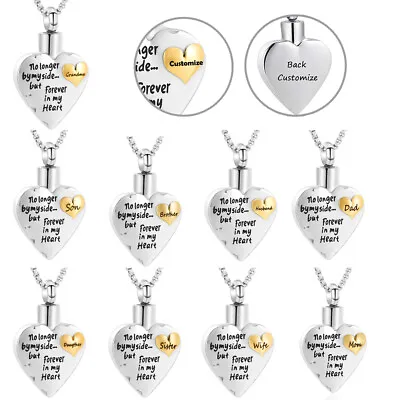 Hurt Heart In Heart Memorial Necklace For Ashes Holder Cremation Jewellery Charm • £11.39