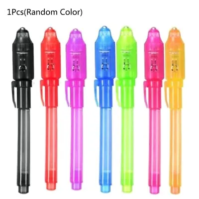 Spy-ink Pen Invisible Ink Pen Money Tester With UV Light Cell Batteries For Kids • £3.01