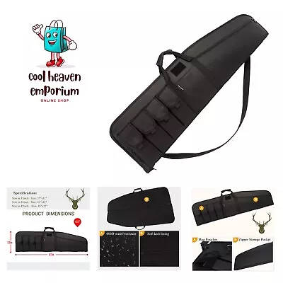 Rifle Case Tactical Single Scoped Soft Rifle Bag With Multiple Magazine Holde... • $51.99