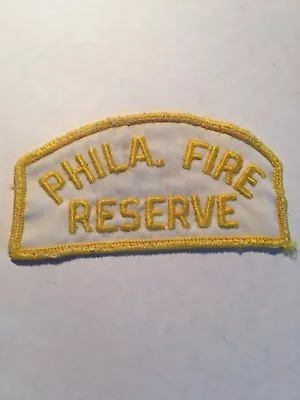 $8.97 • Buy Vtg Philadelphia PA Fire Reserve Patch Pennsylvania Department