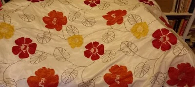 £9.75 • Buy Super Lined Curtains By Montgomery With Large Striking  Colourful Flowers