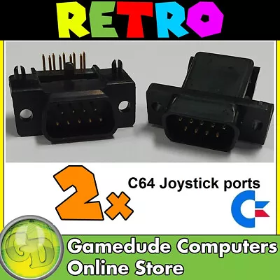 2x   Plastic 9pin Joystick Port - Suits Many Retro Systems - C-64 Ect [05] • $12