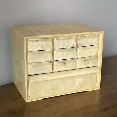 VINTAGE AKRO-MILS Drawer Hardware Organization Cabinet Bakelite Storage • $49.99