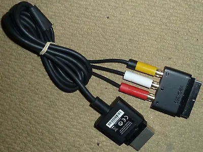 Microsoft Xbox 360 Slim Official Composite Scart Av Cable Tv Lead Adapter 821376 • £11.99