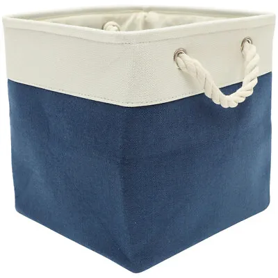  Fabric Storage Basket Child Collapsible Bins Square Laundry Toy For Kids • £13.75