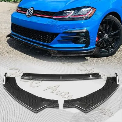 $55.99 • Buy For 2014-2020 Volkswagen VW Golf GTI MK7 Carbon Look Front Bumper Body Kit Lip