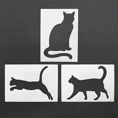 Cat Stencil Cats Kittens Mylar Sheet Painting Wall Art Craft Airbrush 190 Micron • £1.99