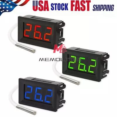 DC 12V Digital LED Display K-type Thermocouple Temperature Meter Thermometer USA • $3.99