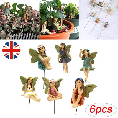 Fairy Garden - 6pcs Miniature Fairies Figurines Accessories Garden Yard Decor • £11.85