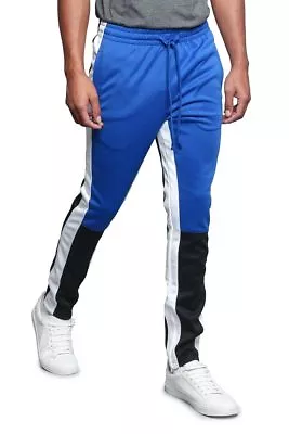 Victorious Men's Slim Fit Color Blocked Sports Workout Techno Track Pants. S~5XL • $24.95