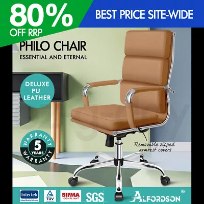 ALFORDSON Office Chair Ergonomic Paddings Computer Work Executive Seat High Back • $149.95