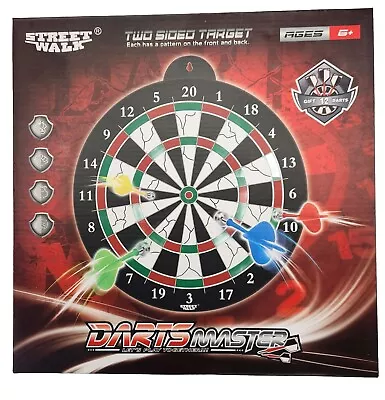 Darts Master 2 Sided 12 Darts Magnetic Dart Board Set MMc • $10