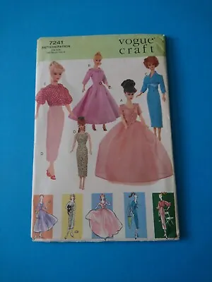 Vintage Vogue Craft Barbie Doll 11.5 Sewing Clothing Pattern Uncut 7241 • $24.99